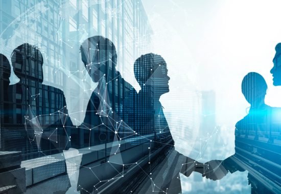 Silhouette,View,Of,Business,People,Team,In,Group,Meeting,On